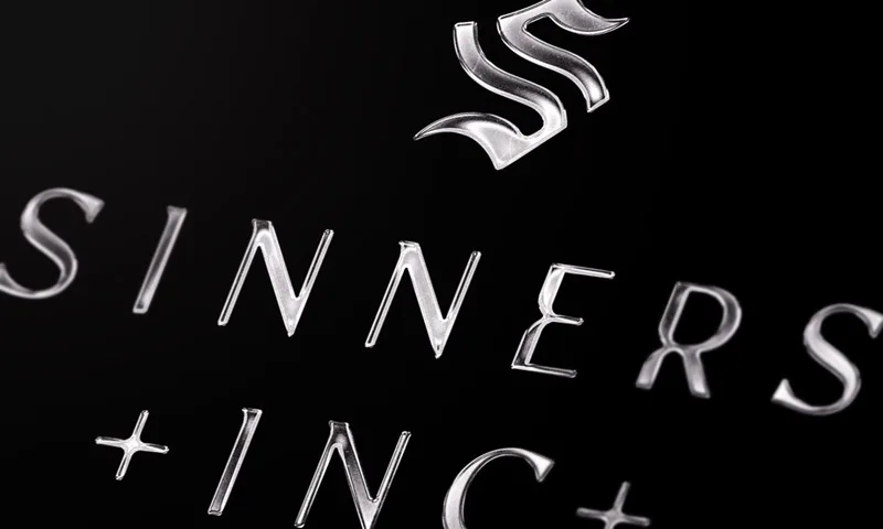 Sinners Inc monogram detail for a sterling silver jewelry brand